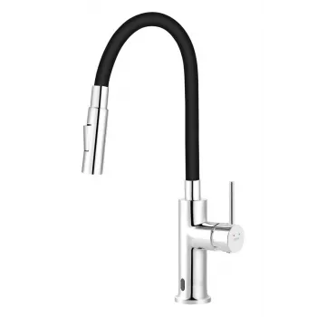 FERRO KITCHEN MIXER DISTANZA SENSOR FLEXSPOUT Grifo de cocina sin contacto con caño extraíble, cromo