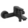 FERRO Rennto BNT1BL Grifo de bañera de pared de 2 orificios, Negro mate, monomando, latón, cartucho cerámico 35 mm, alcance del caño 170 mm, distancia de conexión 150 mm, G1/2 pulgadas