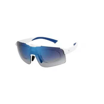 FILA hombre gafas de sol de escudo SFI127996VCB - montura negra, lente ahumada, UV400
