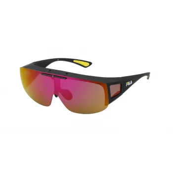 FILA Gafas de sol para hombre SFI126-99U28Z - Estilo shield, protección UV400, lente de 99 mm