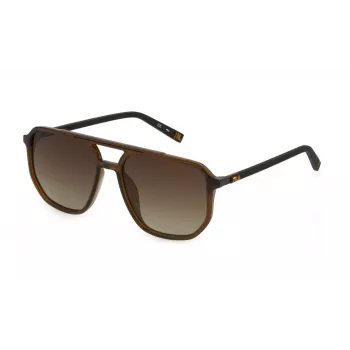 FILA Gafas de sol de hombre SFI312577GNP - Montura rectangular, protección UV400, 57 mm de lente