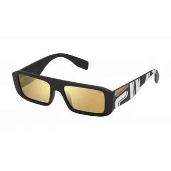 FILA SF9415 Gafas de sol de hombre, Havana/montura marrón, lentes grises, 54/17/145 mm