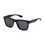 FILA SF9416-510U28 Gafas de sol rectangulares de hombre - Montura negra/gris - Lentes de policarbonato grises - Protección UV400
