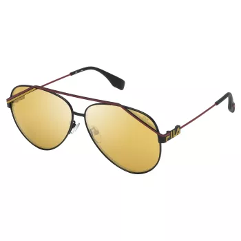 Gafas de sol rectangulares de hombre FILA SFI018-61531G negro/gris UV400 61/11/140 mm