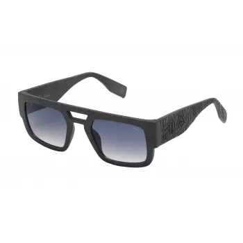 FILA SFI085500968 Gafas de sol hombre rectangulares - Montura negra Lentes grises 50/23/145 mm