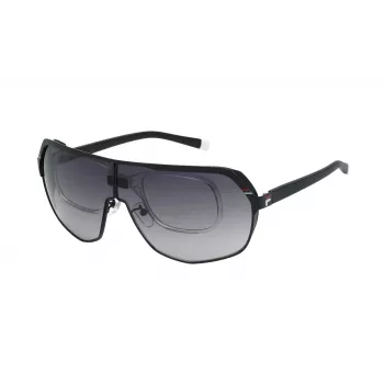 Gafas de sol de hombre FILA SFI125990531 - Montura de acetato negra, lentes de policarbonato grises, protección UV400