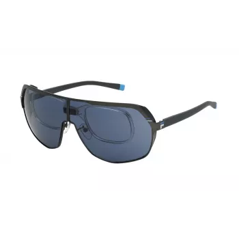 FILA SFI125990627 gafas de sol deportivas de hombre - montura negra, lente ahumada, UV400