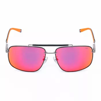 FILA SFI210V60K56R Gafas de sol para hombre - Montura negra, lentes grises, 61 mm