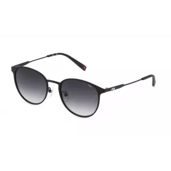 FILA SFI217-52531Y Gafas de sol unisex - Montura negra, lentes grises, 52 mm