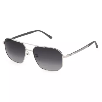 FILA SFI300V58579P Gafas de sol polarizadas de hombre - Montura negra lentes grises 58/16/140 mm