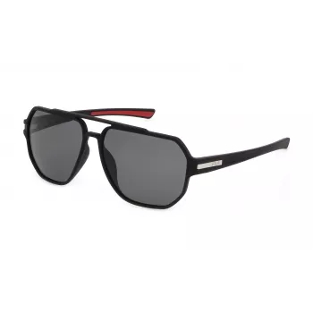 FILA SFI301-60U28P Gafas de sol polarizadas para hombre, negro/gris, 60/14/140 mm