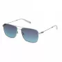 FILA SFI456-580579 Gafas de sol rectangulares para hombre - Montura negra, lente ahumada, protección UV400