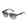 FILA SFI458-5206W5 Gafas de sol unisex - montura de acetato negra, lentes de policarbonato grises, protección UV400, ancho de lente 52 mm