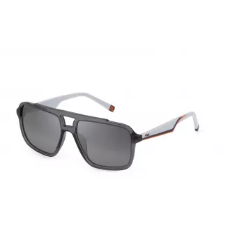 FILA SFI460-574ALP Gafas de sol rectangular unisex - montura de acetato habana/marrón, lentes de policarbonato marrones, protección UV400