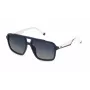 FILA SFI460-57D82P Gafas de sol unisex, montura negra, lentes grises polarizadas, 57 mm
