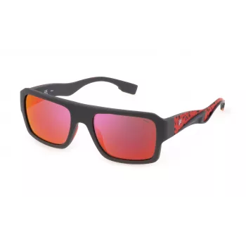 Gafas de sol FILA SFI462-56I41P hombre polarizadas, montura negra, lentes grises, 56/20/145 mm