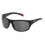 FILA SFI514-64U28P Gafas de sol polarizadas de hombre, montura negra, lentes grises, 64/17/130 mm