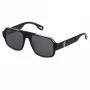 FILA SFI529-5401D1 Gafas de sol rectangulares unisex, montura negra, lentes gris humo, 54/18/140 mm