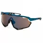 Gafas de sol de hombre FILA SFI722-630U28 rectangulares - Montura negra brillante, lente ahumada, UV400