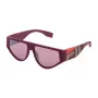 FILA gafas de sol unisex SF936457L62X - montura negra rectangular con lentes de policarbonato grises, protección UV400