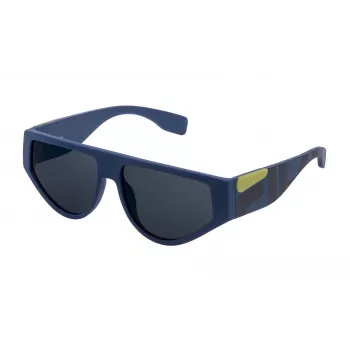 FILA Gafas de sol unisex SF936457U43B - Montura negra mate, Lente ahumada, protección UV400