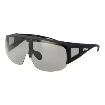 FILA Gafas de sol unisex SFI126-99U28F estilo shield montura negra lentes smoke UV400