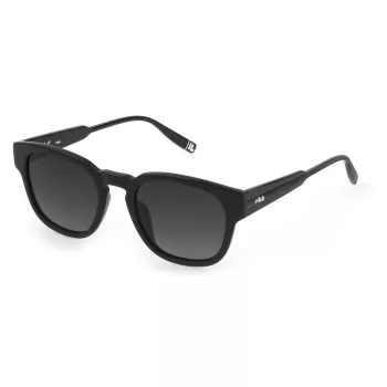 FILA Gafas de sol unisex SFI310V51703P - Polarizadas UV400 - Montura negra Lentes grises 51/21/140 mm
