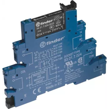 Finder 38.51.0.240.0060 relé de acoplamiento 1 CO 6 A 240 V AC carril DIN