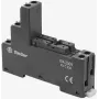 Finder 95.050 zócalo con bornes de tornillo para relés de las series 40/44/51/52/61, montaje en carril DIN/panel, 8 polos, 10 A, 250 V AC, negro
