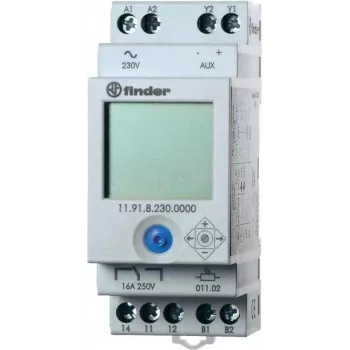 Finder interruptor crepuscular para carril DIN de 35 mm, serie 11.91.8.230, 2-150 lx, 230 V AC, 1 conmutador 11.91.8.230.0000