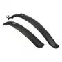FISCHER set de guardabarros para bicicleta 24-26 pulgadas perfil ancho delantero y trasero protección contra salpicaduras negro 85965