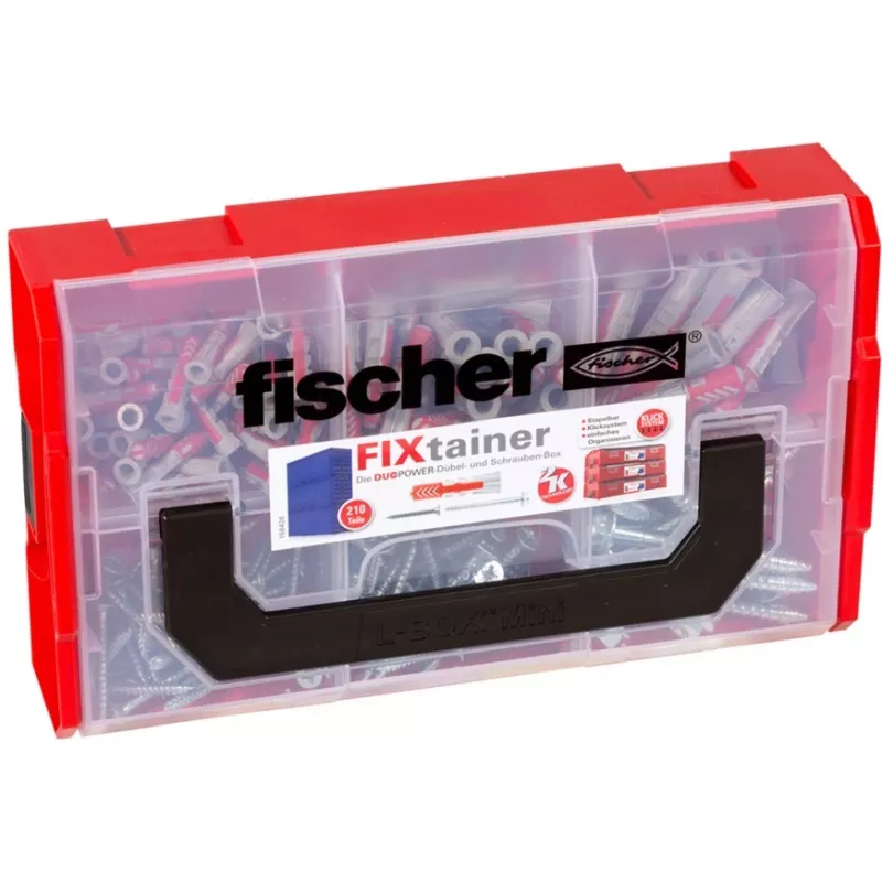 Fischer DUO-Line Caja surtida de tacos y tornillos, 105 piezas, DUOPOWER & DUOTEC 535969