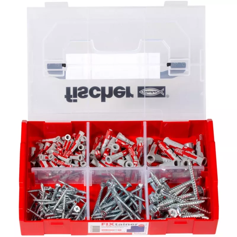Fischer DUO-Line Caja surtida de tacos y tornillos, 105 piezas, DUOPOWER & DUOTEC 535969