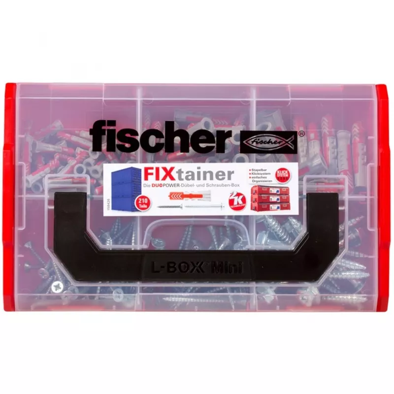 Fischer DUO-Line Caja surtida de tacos y tornillos, 105 piezas, DUOPOWER & DUOTEC 535969