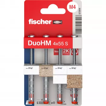Fischer DuoHM 4x55 S PH TX taco de pared 55 mm 4 uds. 572914