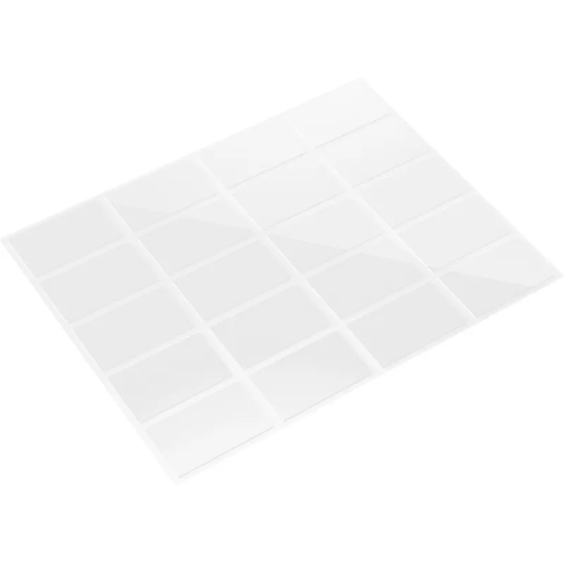FISCHER GOW tiras de montaje 20 uds., blanco, 22 x 36 mm, autoadhesivas