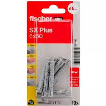 Taco de expansión Fischer SX Plus 6x50 mm (10 uds.) 567856