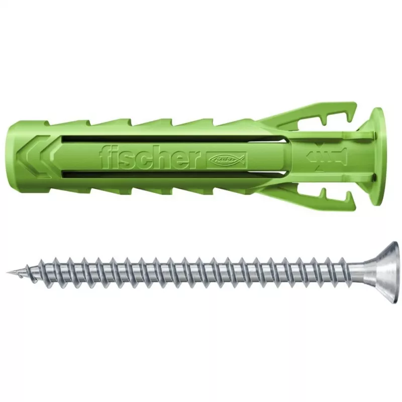 Taco de expansión Fischer SX Plus Green 8x40 S K con tornillo, 10 uds. (567864)