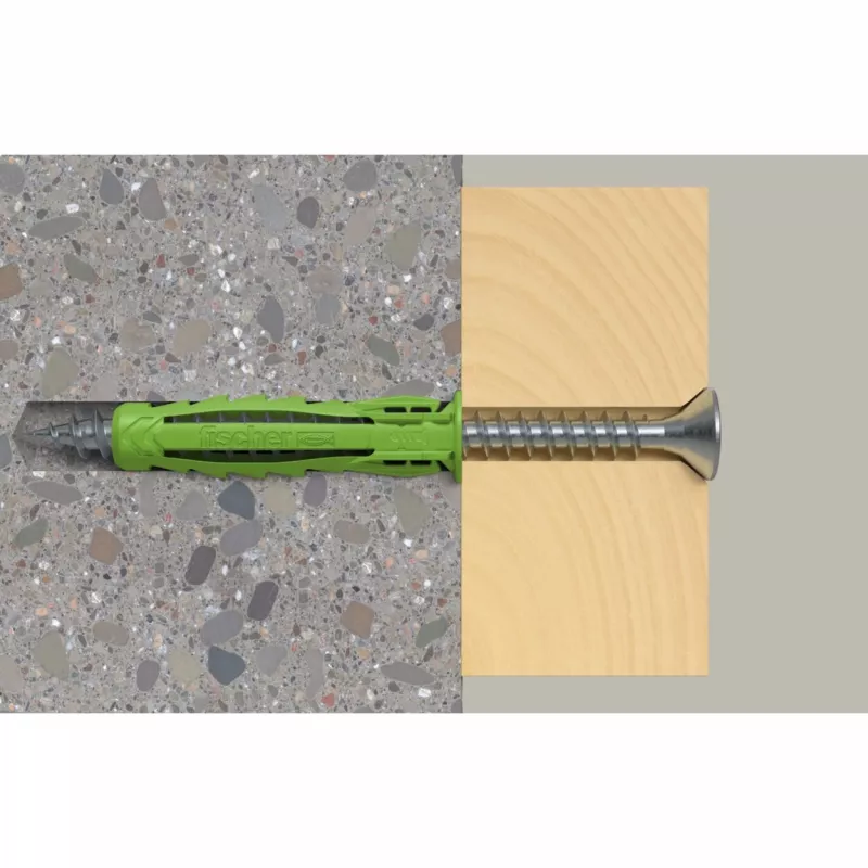 Taco de expansión Fischer SX Plus Green 8x40 S K con tornillo, 10 uds. (567864)