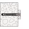 Fischer SXRL 8x100 T taco de marco de vástago largo, galvanizado en caliente, pack de 50 540115