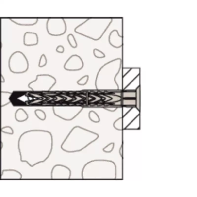 Fischer SXRL 8x100 T taco de marco de vástago largo, galvanizado en caliente, pack de 50 540115