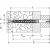 Fischer SXRL 8x100 T taco de marco de vástago largo, galvanizado en caliente, pack de 50 540115