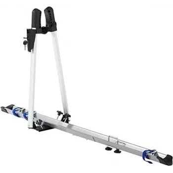 Fischer Xtreme portabicicletas de techo para 1 bicicleta - carga 15 kg, brazo de aluminio, con cierre, TÜV/GS (18093)