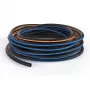 Fiskars 1027102 carro portamangueras de jardín 20 m, manguera de PVC de 9 mm, carrete de agua independiente, negro/azul/naranja, con boquilla ajustable y conexiones universales