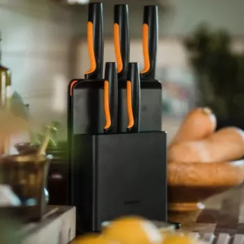 Fiskars Functional Form Set de cuchillos de 6 piezas con 5 cuchillos