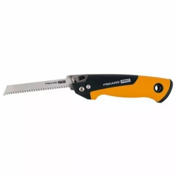 Fiskars Pro Sierra plegable compacta, hoja de 160 mm, dos hojas, mango SoftGrip, bloqueo de seguridad