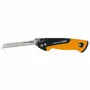 Fiskars Pro Sierra plegable compacta, hoja de 160 mm, dos hojas, mango SoftGrip, bloqueo de seguridad