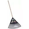 Fiskars Solid rastrillo para hojas, cabezal de polipropileno de 52 cm, mango de aluminio de 175 cm, 25 dientes flexibles, negro/naranja
