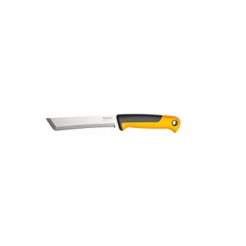 Fiskars X-series K82 Cuchillo de recolección, hoja de acero inoxidable, mango SoftGrip, 15 cm, negro/naranja
