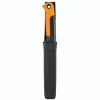 Fiskars X-series K82 Cuchillo de recolección, hoja de acero inoxidable, mango SoftGrip, 15 cm, negro/naranja